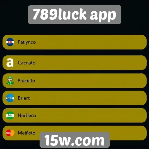 Métodos de pagamento aceitos no 789luck app